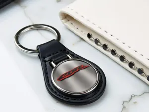 Picture Keychain Glossy Leather Racing Touch